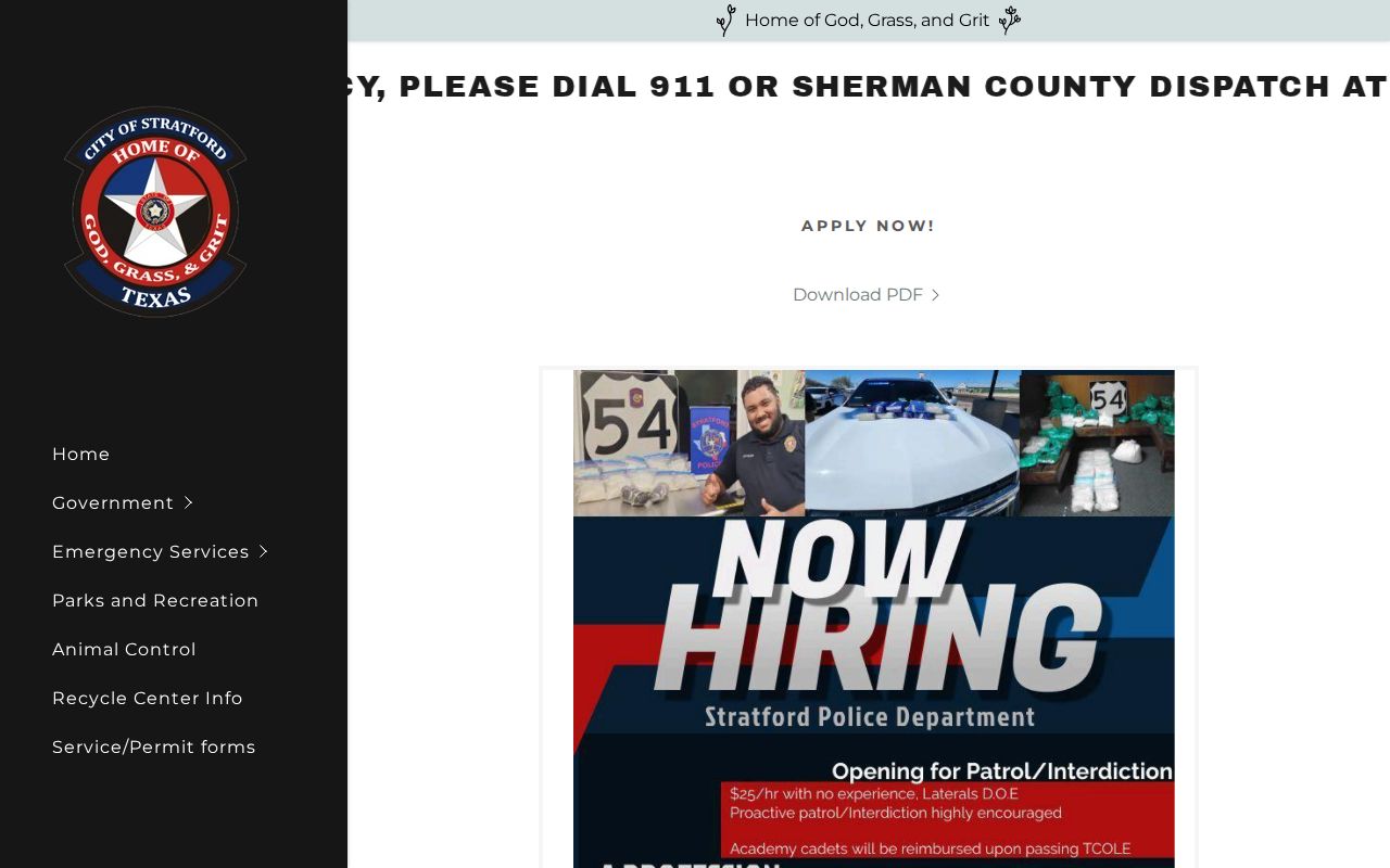Official Stratford Police Department contact and tip page